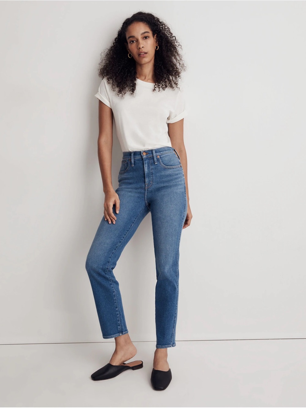 Madewell Straight-Leg Jeans in Medium Blue Wash